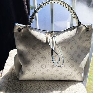 Louis Vuitton Cream With Blue Detailing  Monogram Shoulder Bag
